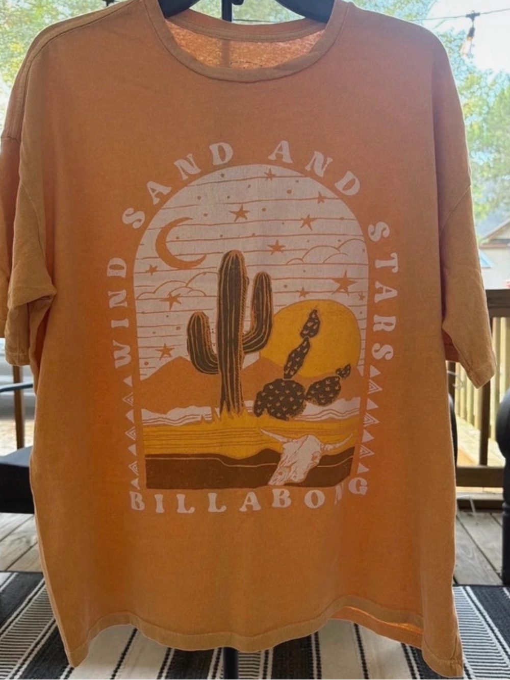 Billabong Orange Desert Cactus Graphic Tee